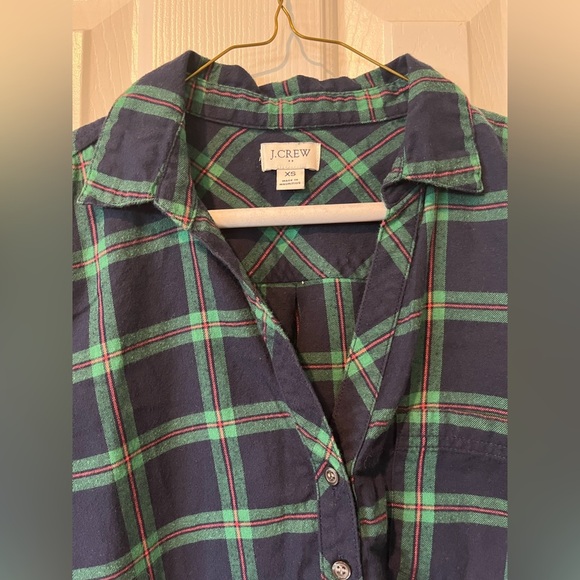 J.Crew XS plaid flannel popover - Picture 4 of 11